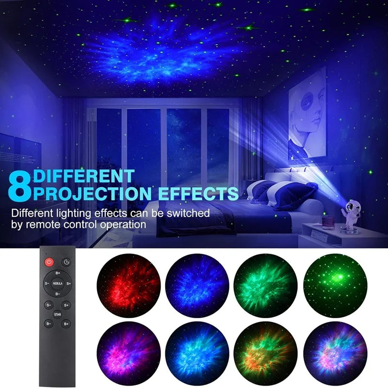 2023 Galaxy Star Projector Starry Sky Night Light Astronaut Lamp Home Room Decor Decoration Bedroom Decorative Luminaires Gift